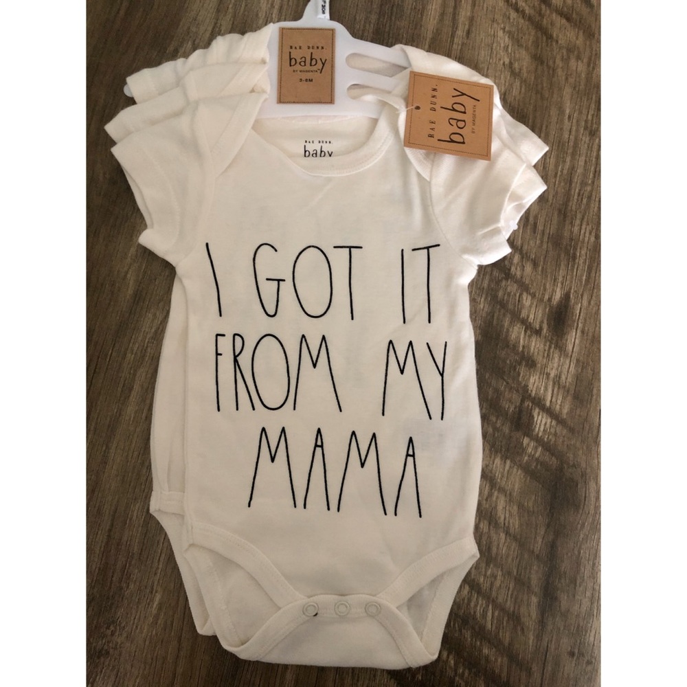 Rae Dunn Baby Onesies 3 Pack